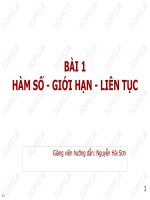 Ôn Tập Toán cao cấp 1- Bài 1 ppt