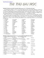 Đề thi thử cao đẳng, đại học môn tiếng anh - Đề số 3 pptx