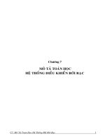 CHƯƠNG 7 - MÔ TẢ TOÁN HỌC HỆ THỐNG ĐIỂU KHIỂN RỜI RẠC ppt