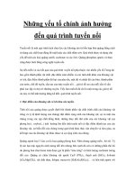 Những yếu tố chính ảnh hưởng đến quá trình tuyển nổi pot