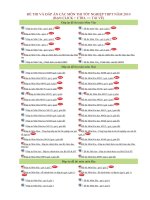 ĐỀ THI VÀ ĐÁP ÁN CÁC MÔN THI TỐT NGHIỆP THPT NĂM 2010