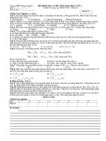 Đề kiểm tra 1 tiết (lần 3) Khối 11 nâng cao