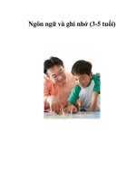 Ngôn ngữ và ghi nhớ (3-5 tuổi) pptx
