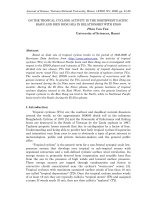 Về sự hoạt động của xoáy thuận nhiệt đới trên khu vực Tây bắc Thái bình dương và biển Đông trong mối quan hệ với ENSO