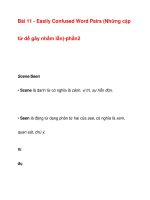 Bài 11 - Easily Confused Word Pairs pptx