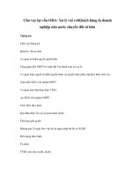 Cho vay lại vốn ODA: Xử lý rủi roKhách hàng là doanh nghiệp nhà nước chuyển đổi sở hữu pptx