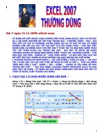 cách sử dụng excel 2007
