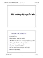kinh tế học vĩ mô dành cho chính sách công bài giảng thị trường độc quyền bán doc
