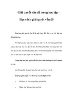 Giải quyết vấn đề trong học tập - Học cách giải quyết vấn đề pot