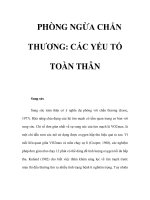 PHÒNG NGỪA CHẤN THƯƠNG: CÁC YẾU TỐ TOÀN THÂN potx