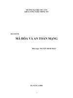 bài giảng - mã hóa và an toàn mạng