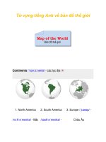 Từ vựng tiếng Anh về bản đồ thế giớ ppt