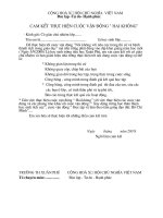 cam ket cua hoc sinh