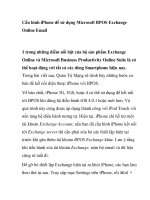 Cấu hình iPhone để sử dụng Microsoft BPOS Exchange Online Email potx