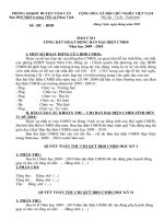 BAO CÁO TỔNG KẾT VÀ PHƯƠNG HƯỚNG BĐDCMHS