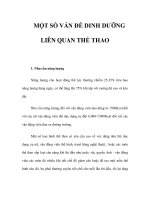 MỘT SỐ VẤN ĐỀ DINH DƯỠNG LIÊN QUAN THỂ THAO ppsx