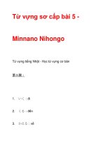 Từ vựng sơ cấp bài 5 - Minnano Nihongo pot