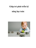 Giúp trẻ phát triển kỹ năng học toán pptx