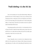 Nuôi dưỡng và cho bé ăn pot