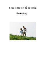 5 lưu ý đặc biệt để bé tự lập đến trường pdf
