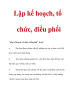 Lập kế hoạch, tổ chức, điều phối doc