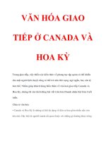 VĂN HÓA GIAO TIẾP Ở CANADA VÀ HOA KỲ doc
