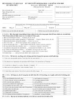 ĐỀ CHÍNH THỨC MÔN PHÁP VĂN KHỐI D NĂM 2003 pps