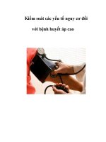 Kiểm soát các yếu tố nguy cơ đối với bệnh huyết áp cao potx