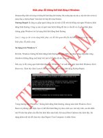 Khắc phục lỗi không thể khởi động Windows