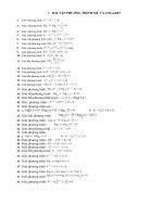 Bài tập phương trình mũ và logarit