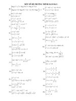 Hệ Phưong trình thi DH(Quá tuyết với)