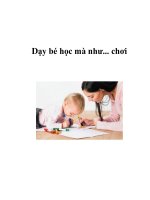 Dạy bé học mà như... chơi . pps