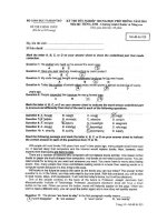 Đề thi TN môn Tiếng Anh năm 2010