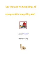 Các loại chai lọ đựng hàng, số lượng và tiền trong tiếng Anh docx