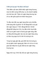 USD tự do tụt giá: Nên đầu tư thế nào? pdf