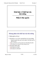 kinh tế học vĩ mô dành cho chính sách công bài giảng khái lược về thất bại của thị trường pptx