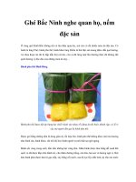 Ghé Bắc Ninh nghe quan họ, nếm đặc sản pdf