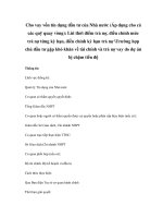 Cho vay vốn tín dụng đầu tư của Nhà nước (Áp dụng cho cả các quỹ quay vòng): Lùi thời điểm trả nợ, điều chỉnh mức trả nợ từng kỳ hạn, điều chỉnh kỳ hạn trả nợ Trường hợp chủ đầu tư gặp khó khăn về tài chính và trả nợ vay do dự án bị chậm tiến độ docx