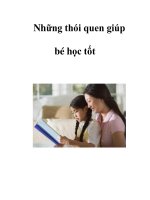 Những thói quen giúp bé học tốt pdf