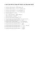 Bài tập tìm GTLN và GTNN