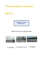 Từ vựng tiếng Anh về Đường Quốc Lộ docx