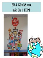 GIÁO DỤC KỸ NĂNG SỐNG QUA MÔN ĐỊA LÍ TRƯỜNG THPT doc
