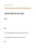 Kiến thức lớp 10 CÁCH LÀM BÀI VĂN THUYẾT MINH-thuyết minh về con trâu potx