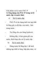 Chế phẩm xử lý nước PAC-P pptx
