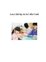 Lưu ý khi dạy bé từ 3 đến 5 tuổi pot