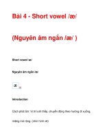 Bài 4 - Short vowel /æ/ docx