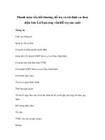 Thanh toán vốn bồi thường, hỗ trợ và tái định cư thuỷ điện Sơn LaTạm ứng vốnHỗ trợ sản xuất ppt