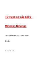 Từ vựng sơ cấp bài 6 - Minnano Nihongo ppt
