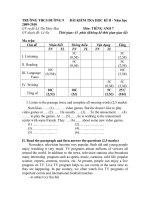 THCS ĐƯỜNG 9-ĐỀ THI HKI 2-L7