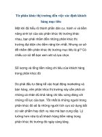 Từ phân khúc thị trường đến việc xác định khách hàng mục tiêu docx